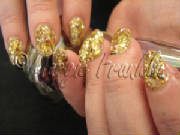 rockstar gel nails in gold